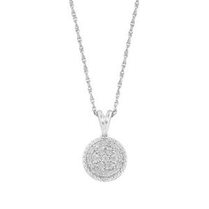 Diamond Pendant Necklace in Sterling Silver